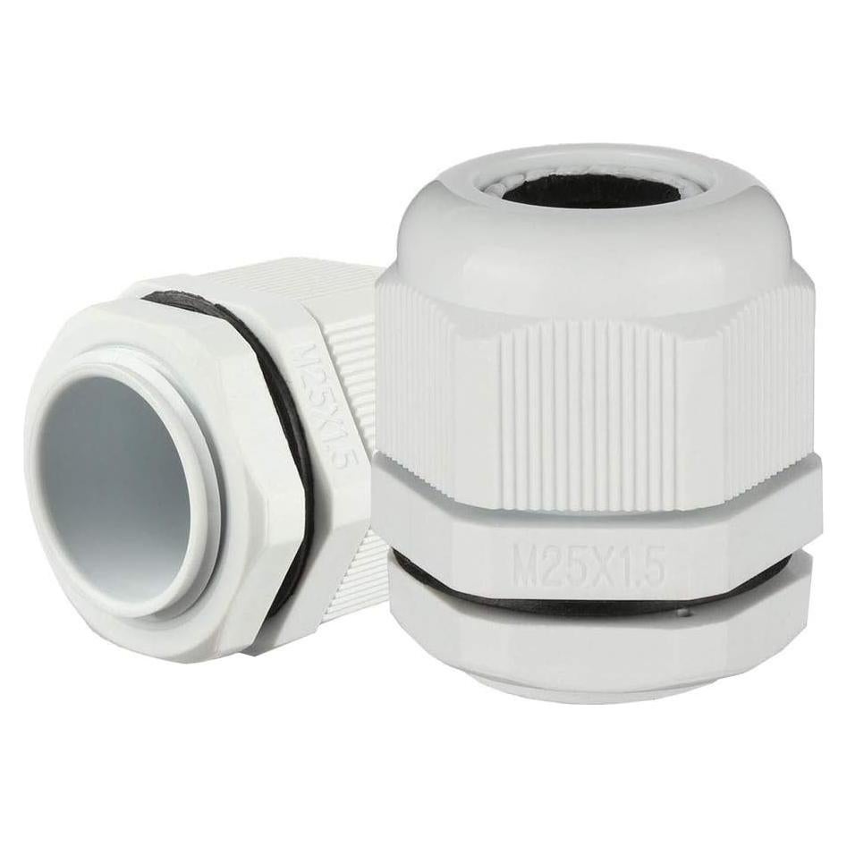 Conector Ajustable de Cable Gland Nylon Impermeable M25 10 Pcs