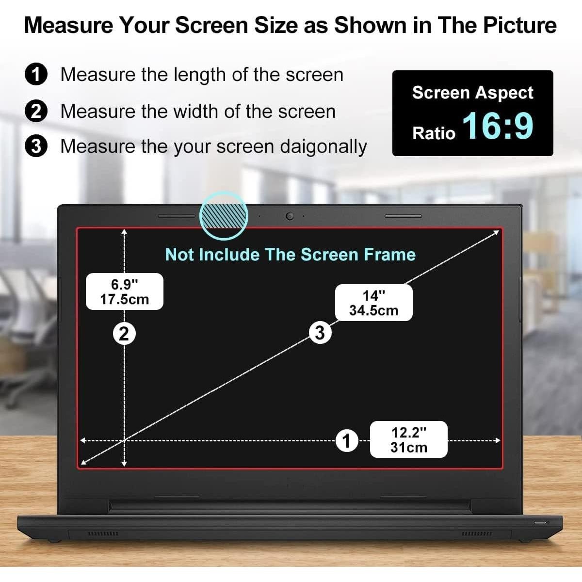 Protector de Pantalla CaseBuy para Laptop HP 14" Anti Luz Azul