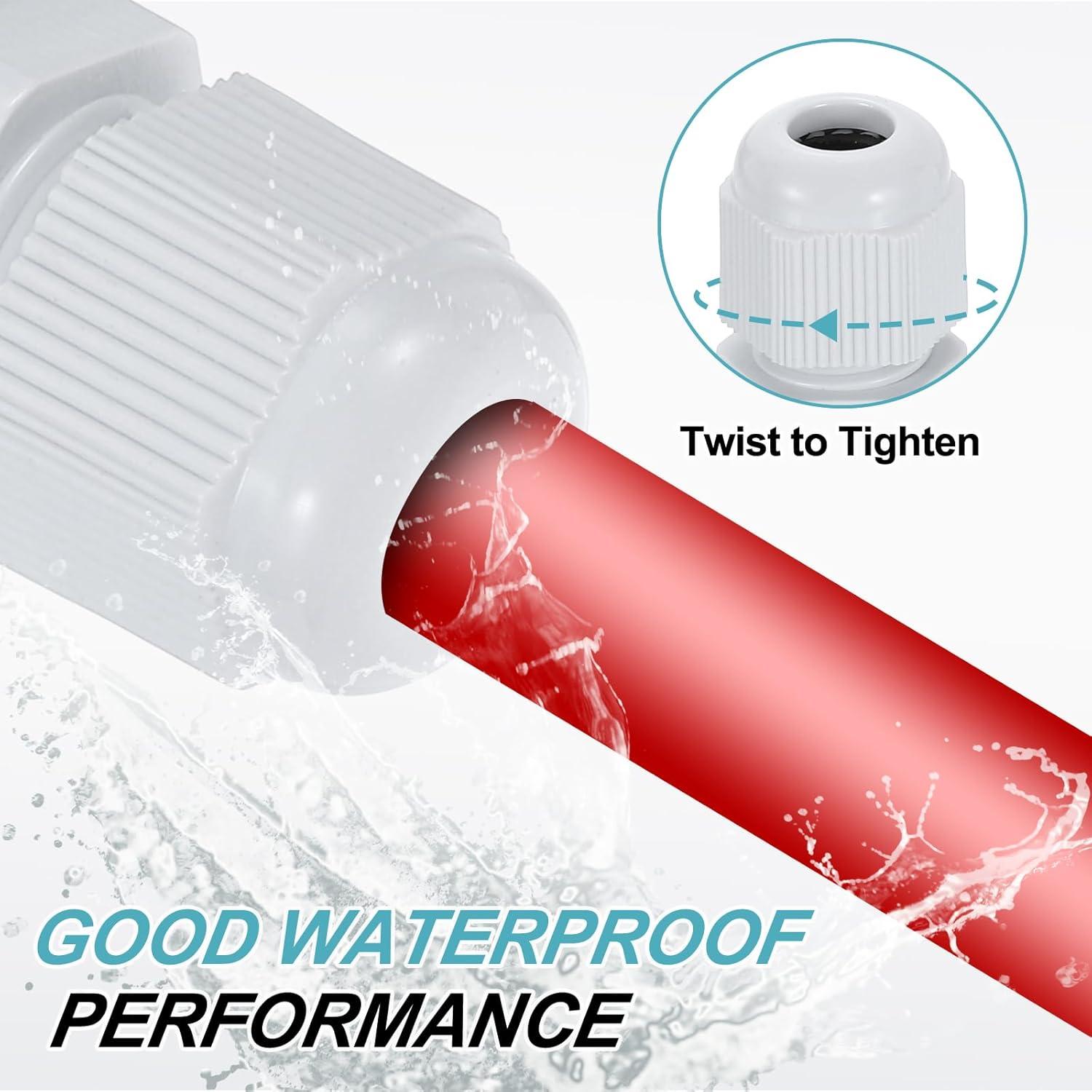 Garras de Cable PG16 uxcell 10 Pcs Nylon Impermeables 10-13mm