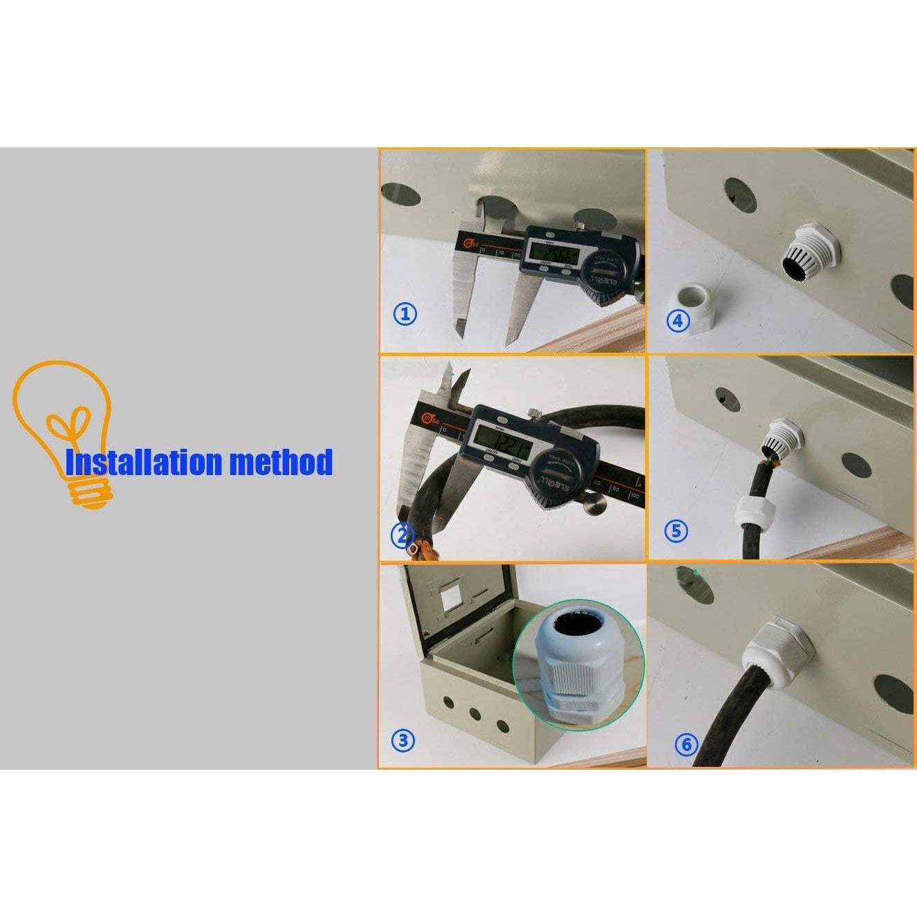 Conectores de Juntas de Cable Gland YXQ PG29 18-24mm 3Pcs