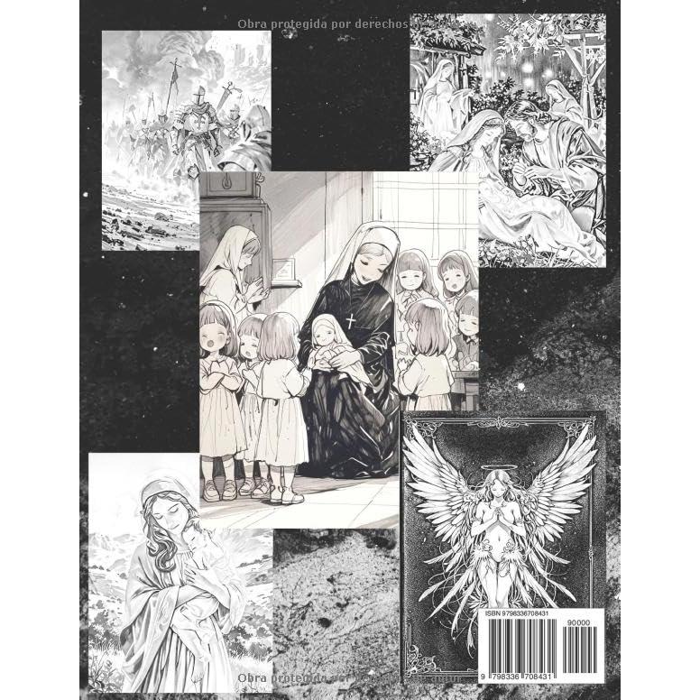 Cristiano Libro Para Colorear Para Adultos Y Adolescents: Páginas Para Colorear De Jesús Santa María Historias Bíblicas Y Símbolos | Ilustraciones ... Del Estrés (Cristianismo) (Spanish Edition)