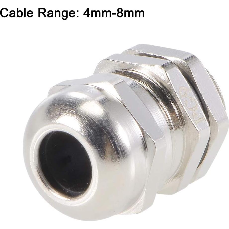 Conector de Cable PG9 uxcell 4-8mm Impermeable 5pcs