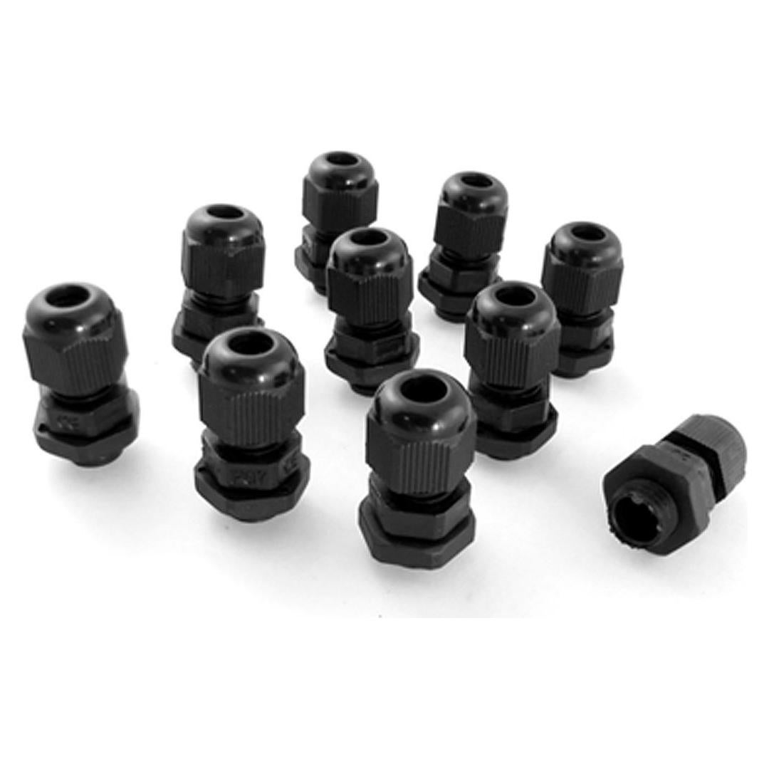Prensaestopas PG7 uxcell - Juntas de Cable Impermeables IP67 (10 Pcs)