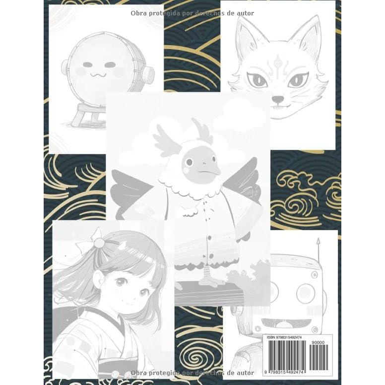 De Japón Libro Para Colorear Para Niños: Kawaii Páginas Para Colorear De La Cultura Japonesa Y La Estética Como Los Objetos Tradicionales Y La ... Del Estrés | Niños Pequeños (Spanish Edition)