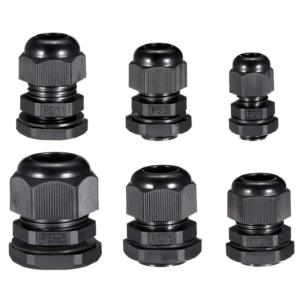 Conectores de Cable Impermeables IP68 uxcell PG7-PG21 30 Pcs