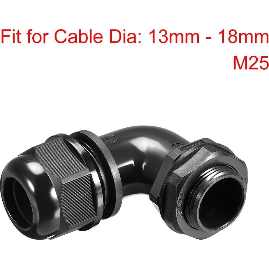 Conector Impermeable M25 uxcell para Cable 13-18mm IP68 - 2 Pcs