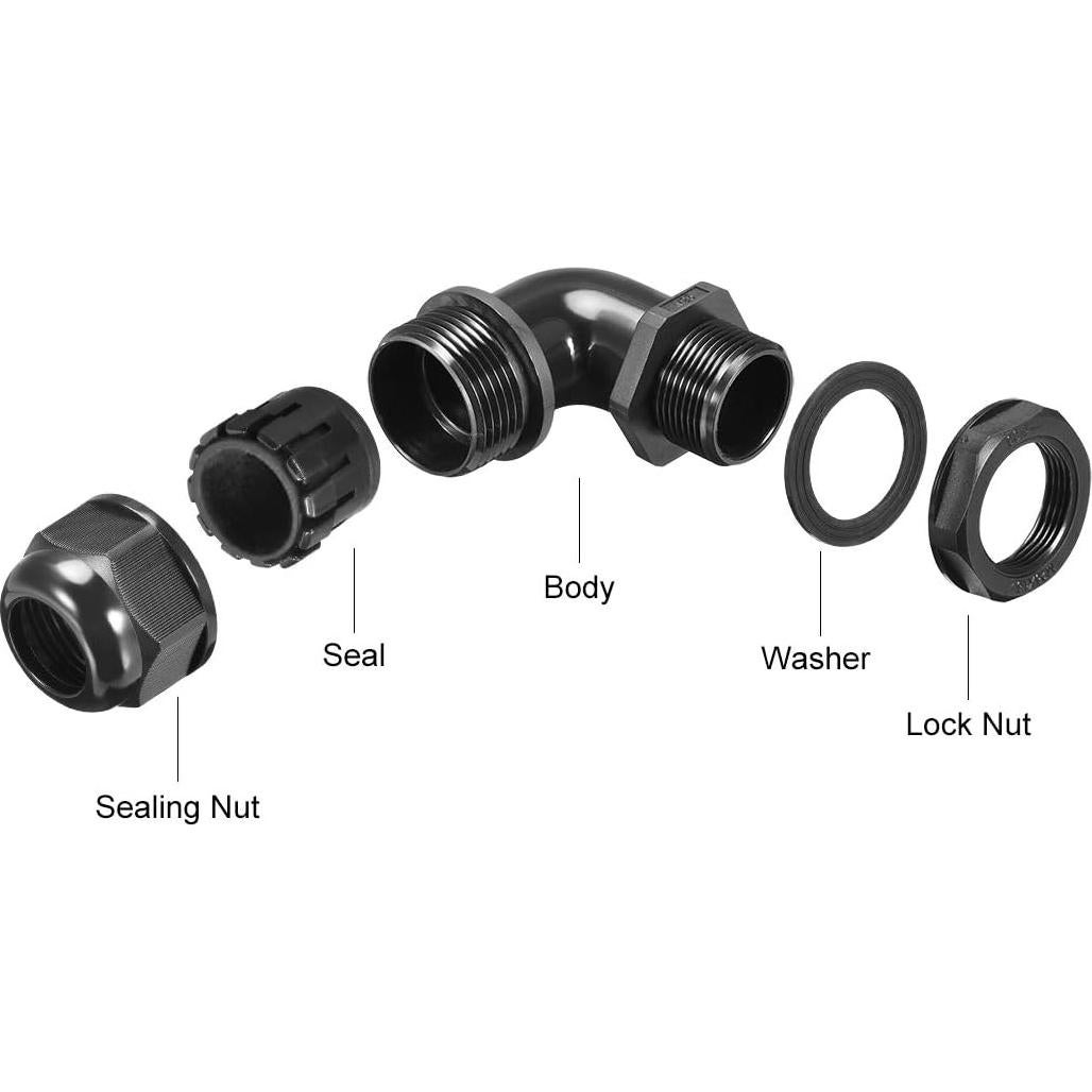 Conector Impermeable M25 uxcell para Cable 13-18mm IP68 - 2 Pcs