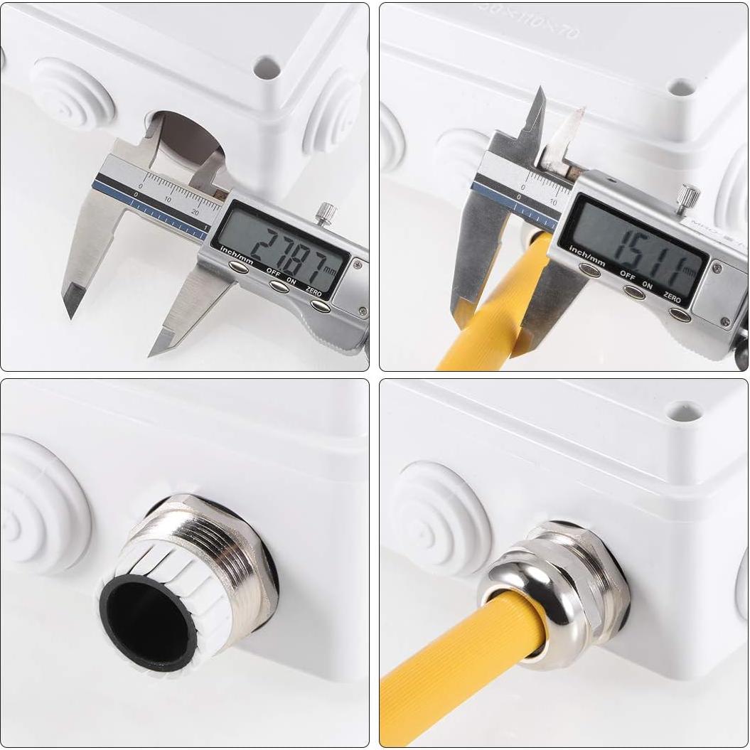 Conector PG21 uxcell 13-18mm Impermeable 2 Piezas