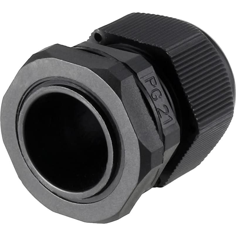 Conector de Cable PG21 uxcell Negro 12-18mm Impermeable