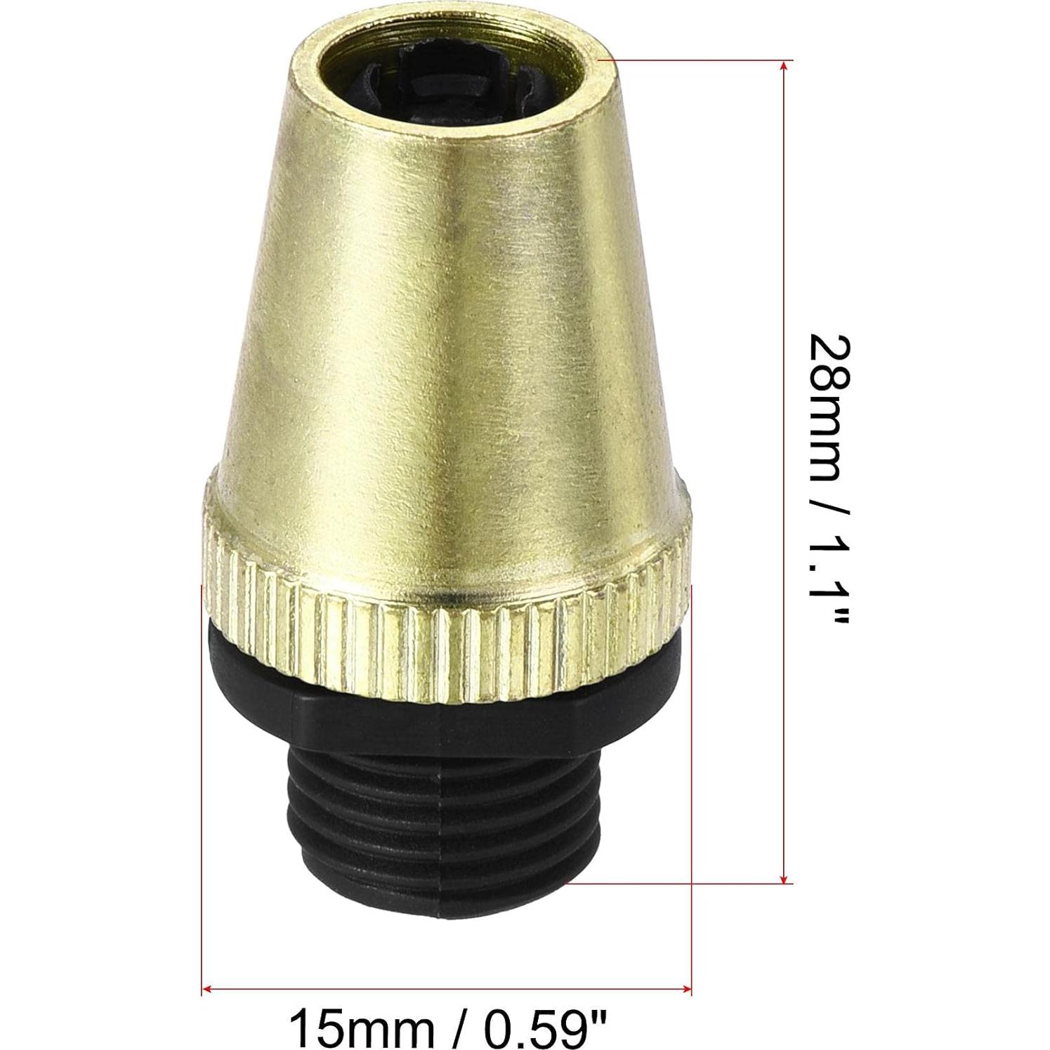 Conectores de Alivio de Tensión uxcell 5Pcs Dorado 1/8IP