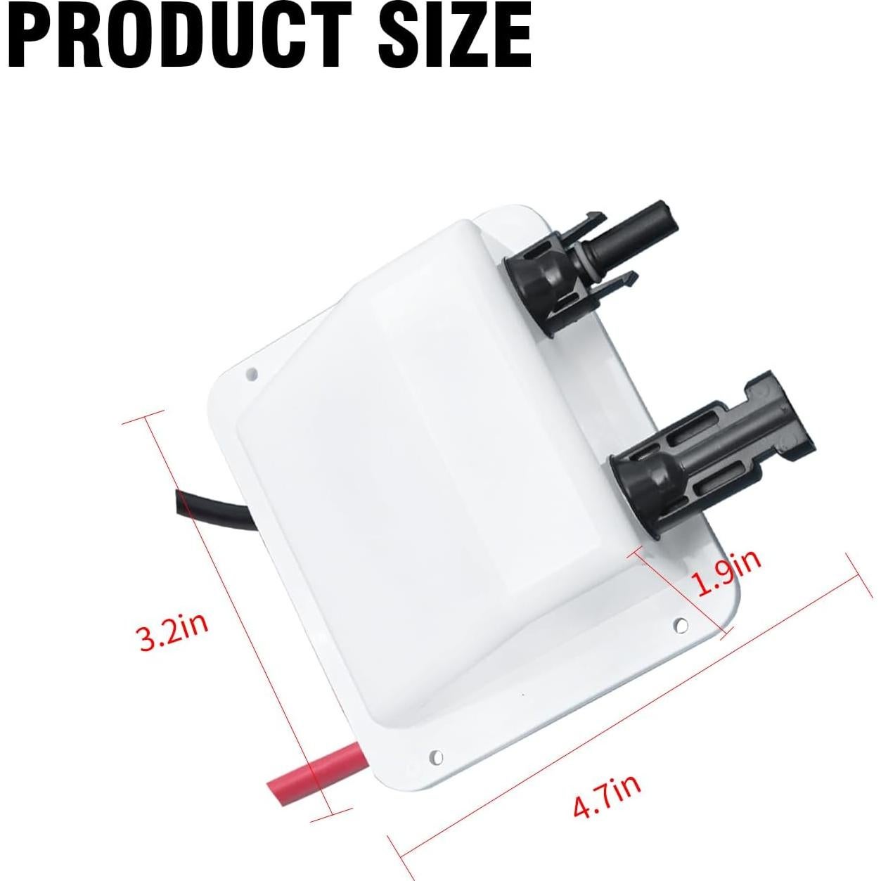 Caja de entrada de cable solar VIKKSAER 3.05 m 10AWG blanca