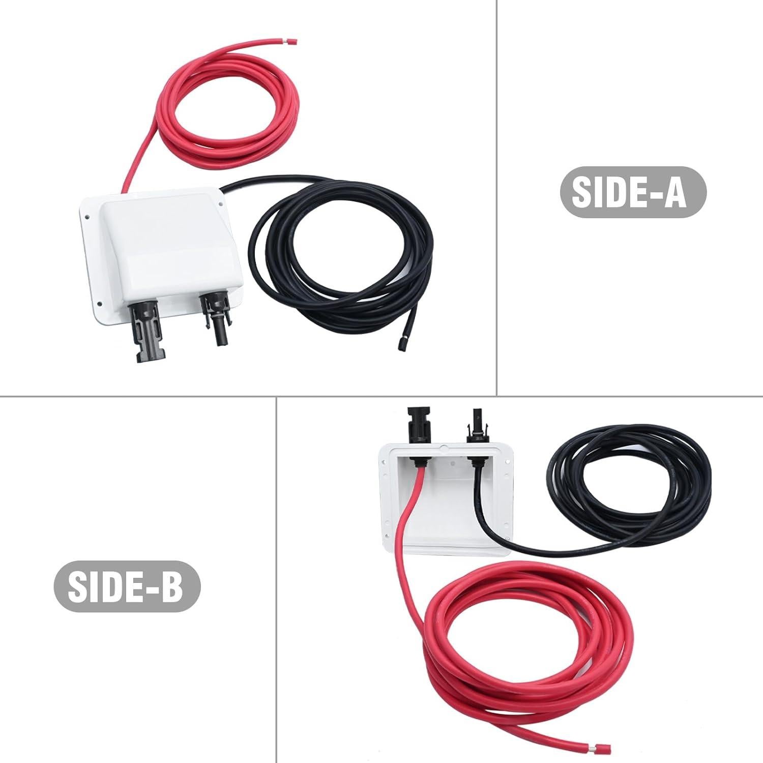 Caja de entrada de cable solar VIKKSAER 3.05 m 10AWG blanca