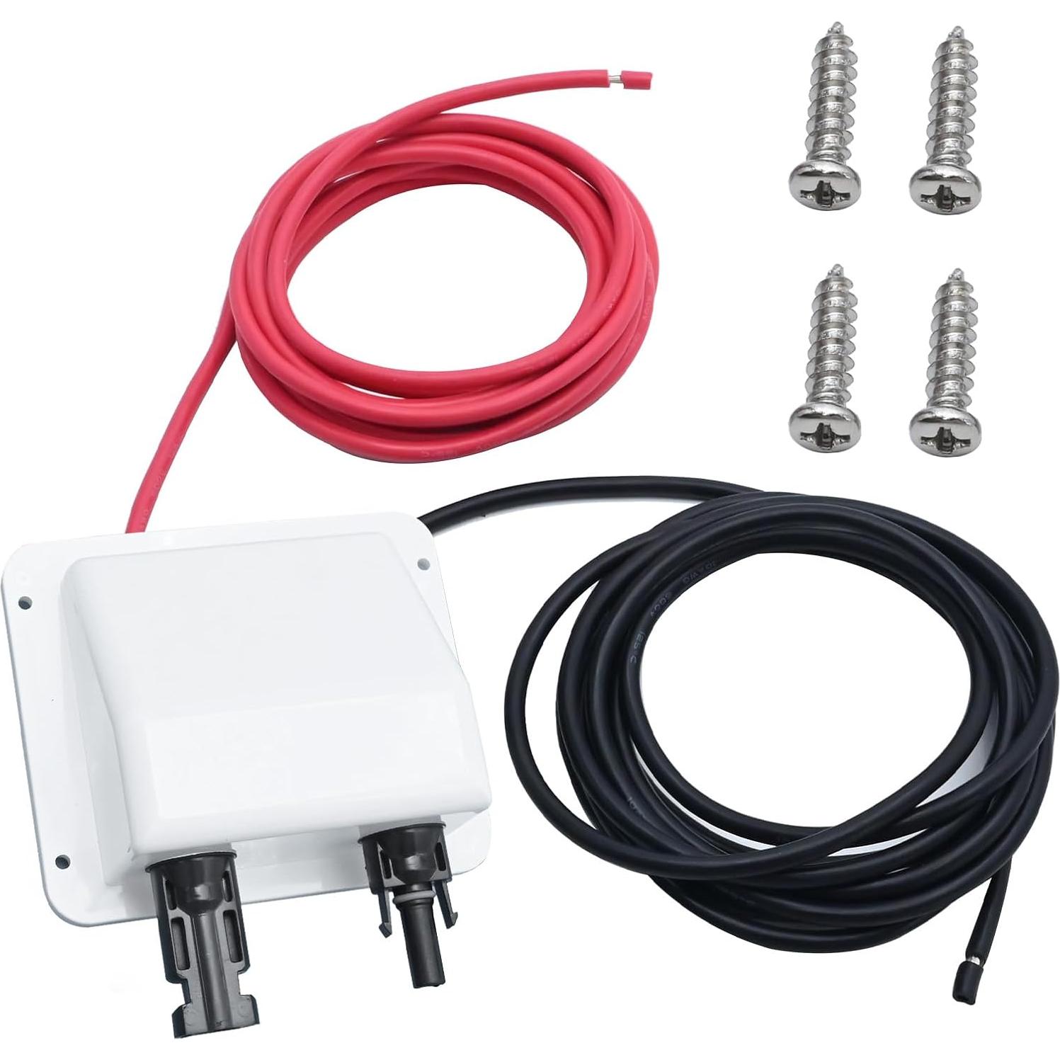 Caja de entrada de cable solar VIKKSAER 3.05 m 10AWG blanca