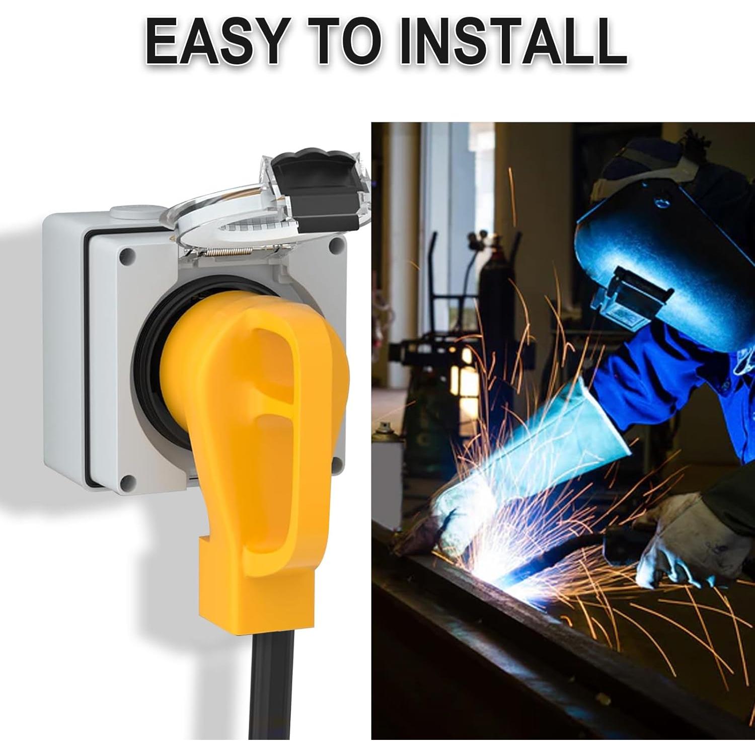 Caja de Salida de Poder NEMA 6-50 50A 250V Impermeable Suplevel