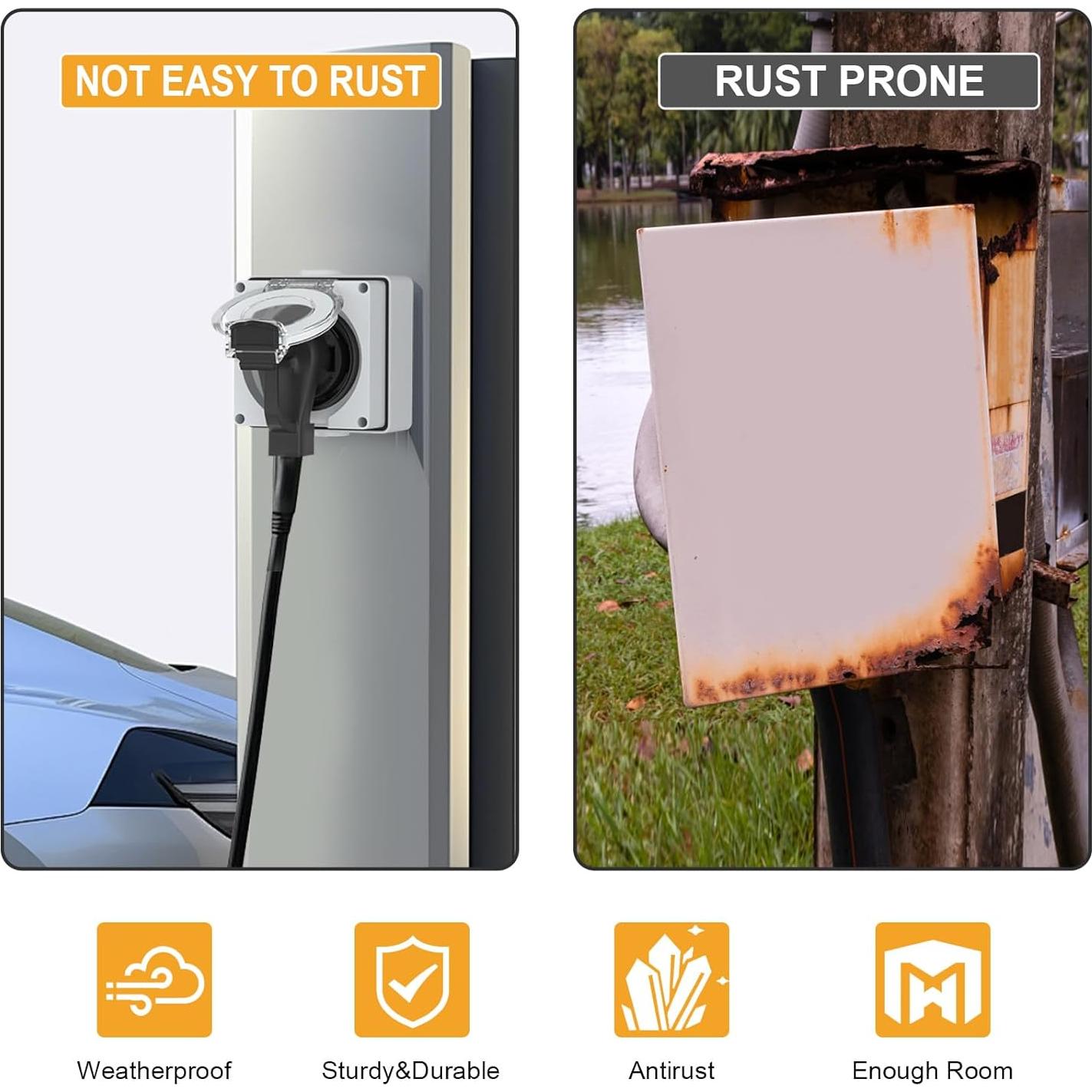 Caja de Salida de Poder NEMA 6-50 50A 250V Impermeable Suplevel