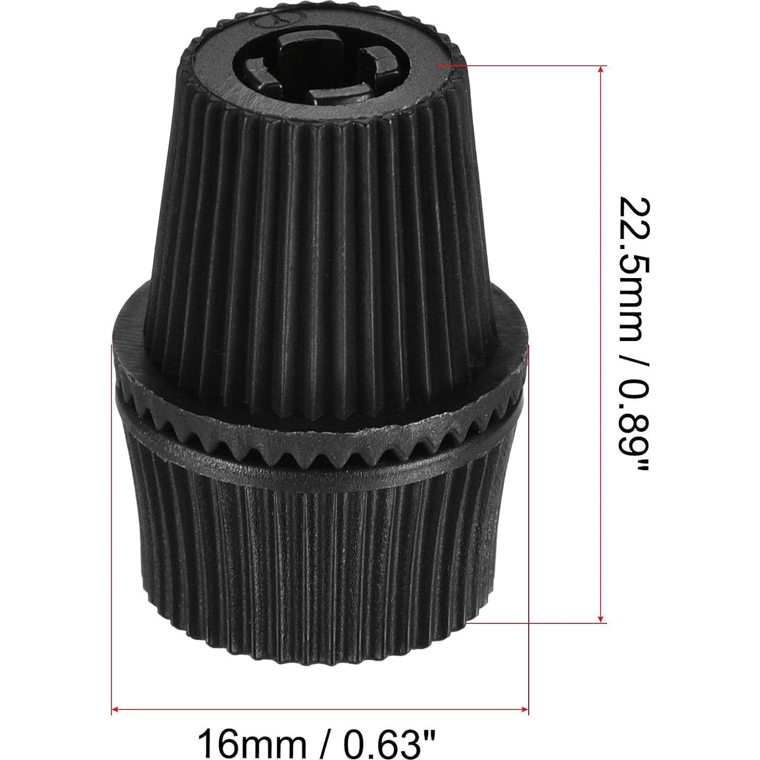 60 Gomas de Cable Glands Plástico Negro uxcell para Luz Techo