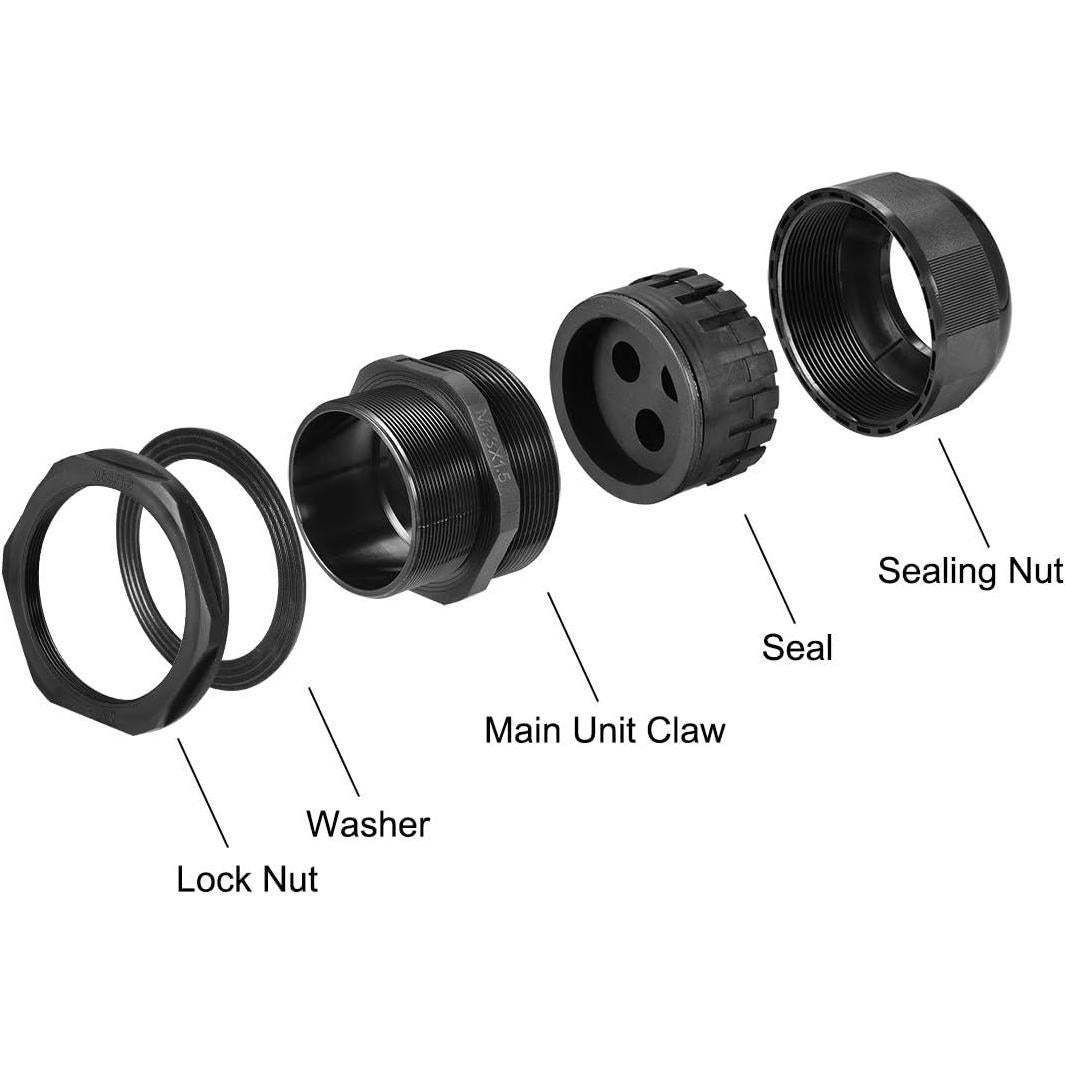 Conector de Cable M63 uxcell Impermeable IP68 11-13mm