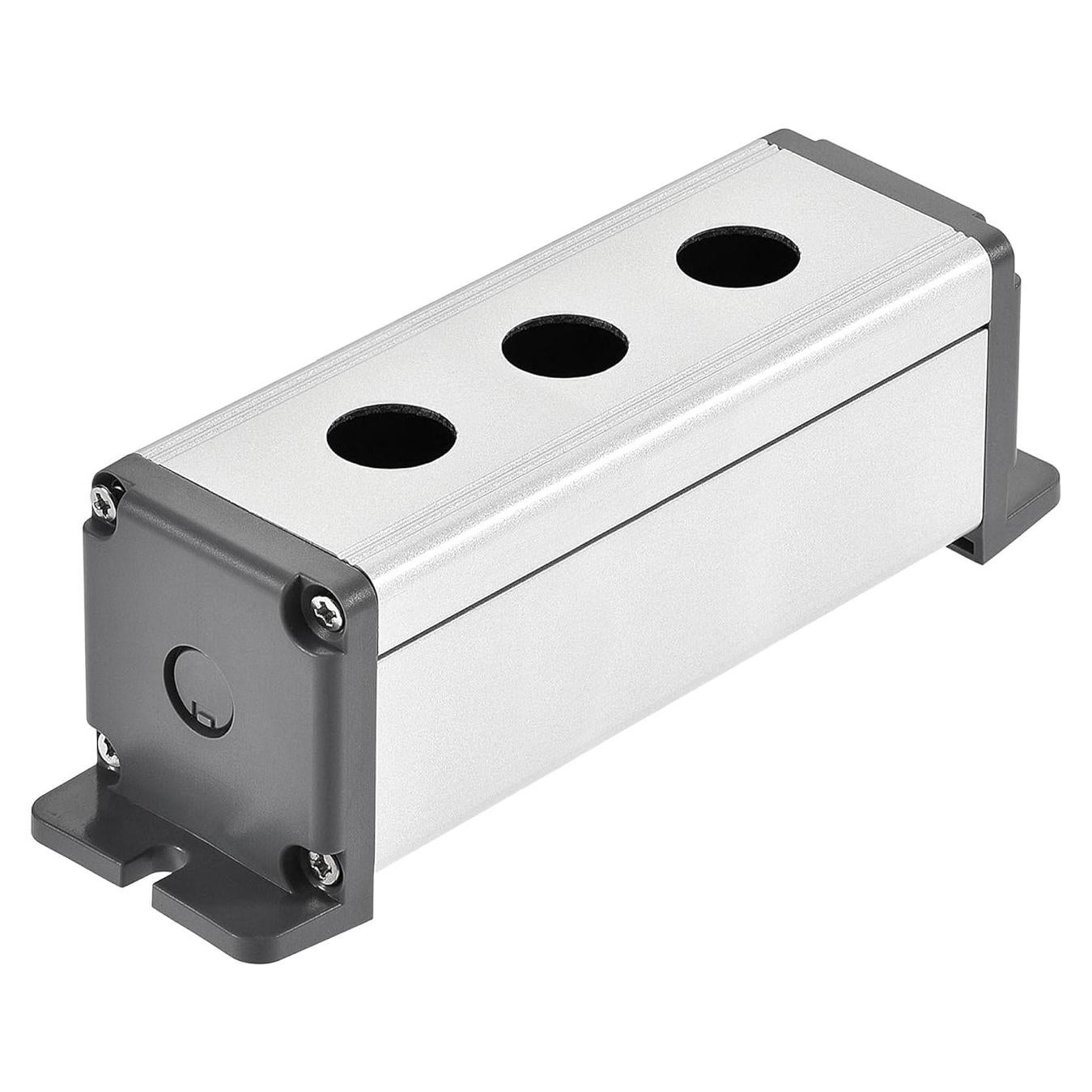 Caja de Interruptor de Aluminio uxcell 3 Agujeros 16mm PG7