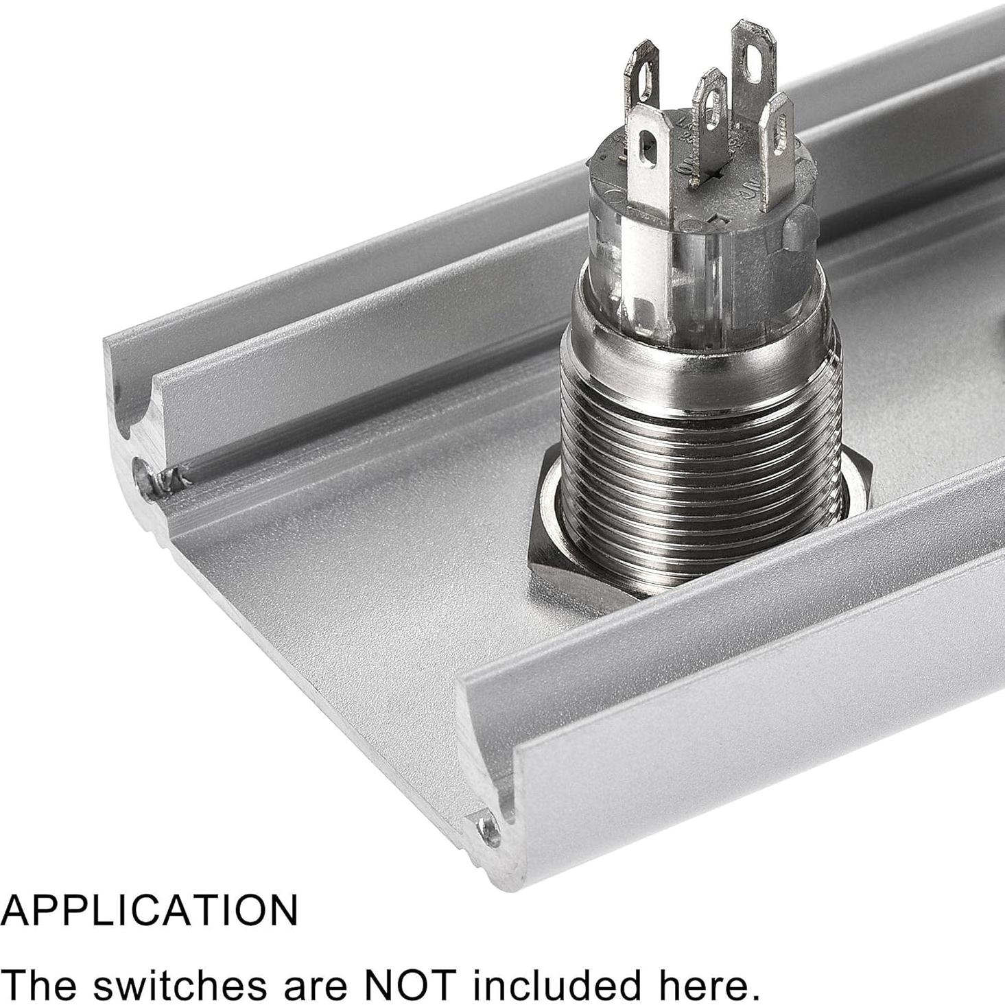 Caja de Interruptor de Aluminio uxcell 3 Agujeros 16mm PG7