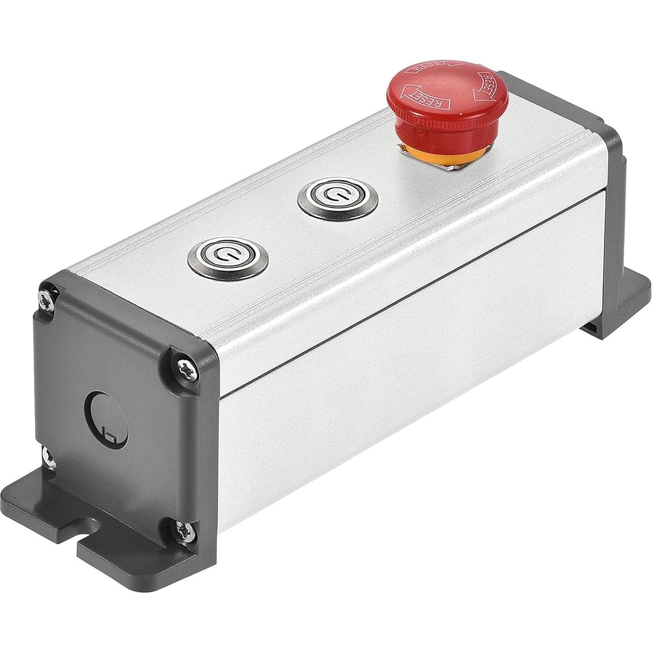 Caja de Interruptor de Aluminio uxcell 3 Agujeros 16mm PG7