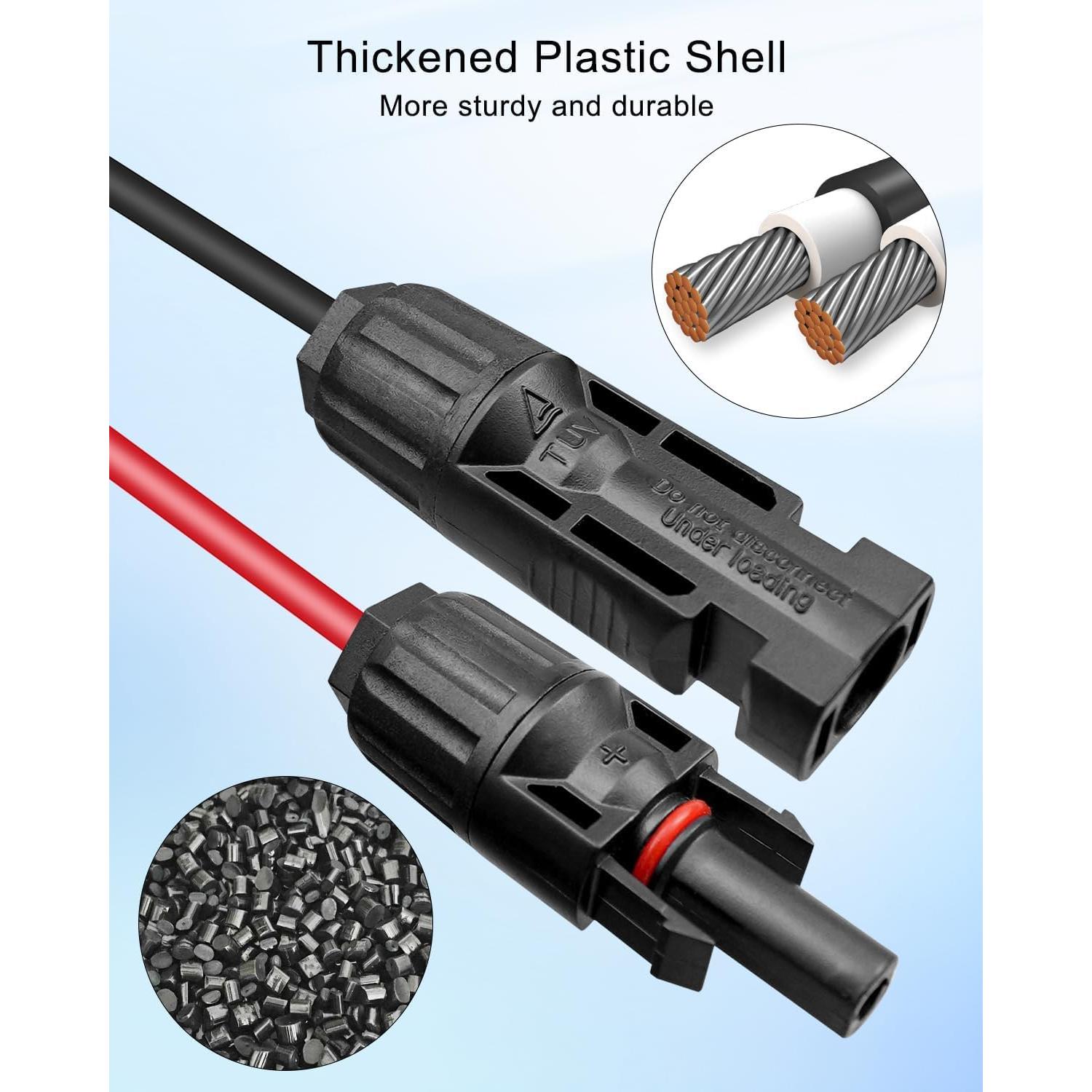 Cable de Extensión Solar Bosting 3m 10AWG IP68 para Paneles