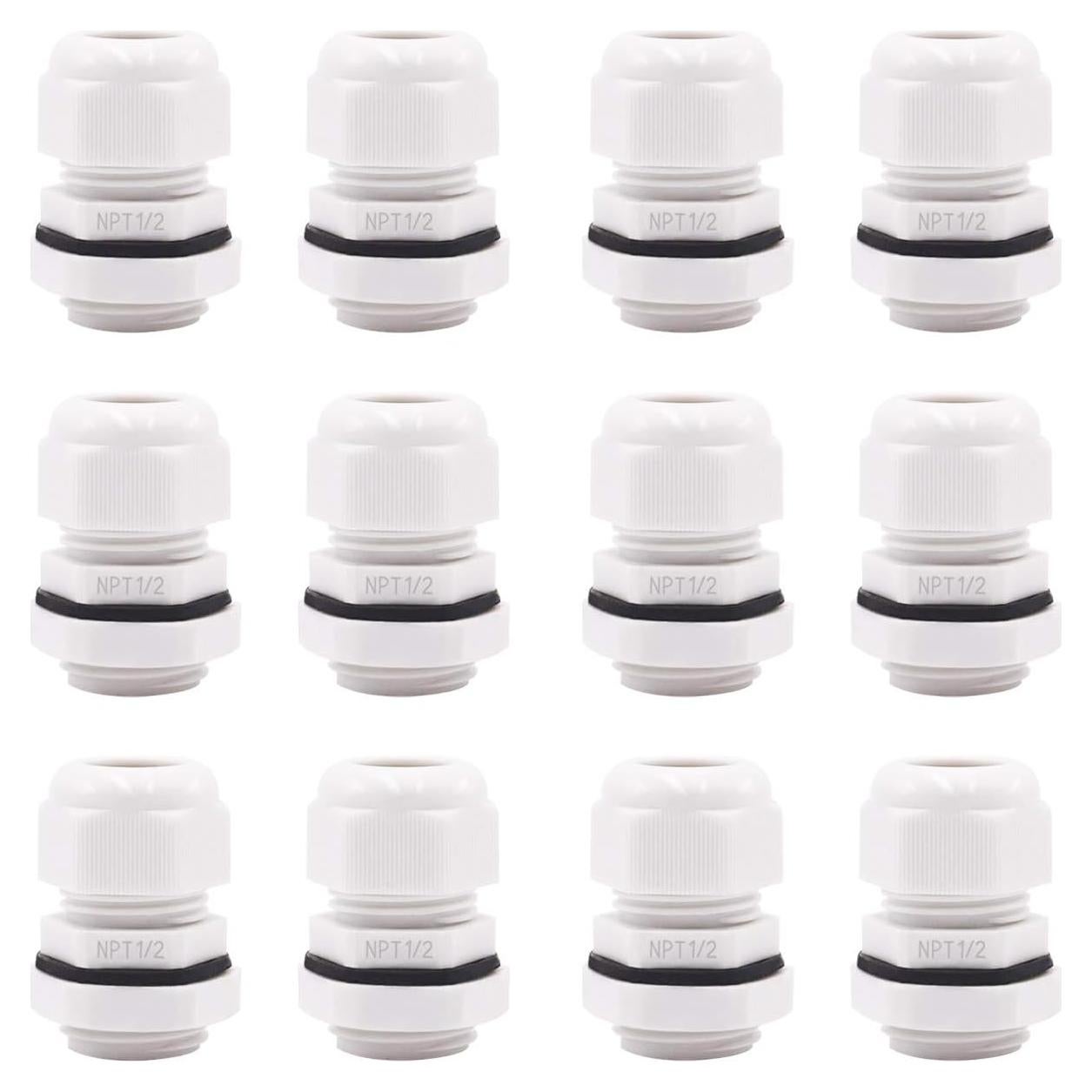 Conectores de Cable 12 Pcs NPT 1/2" mxuteuk IP68 Ajustables