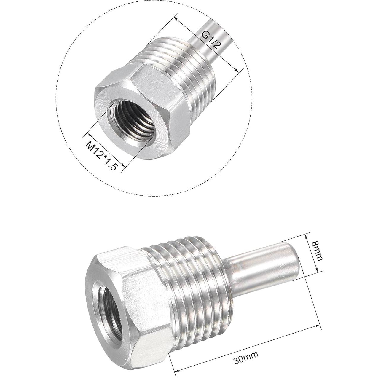 Termopar sin Soldadura uxcell G1/2 Acero Inoxidable 30mm