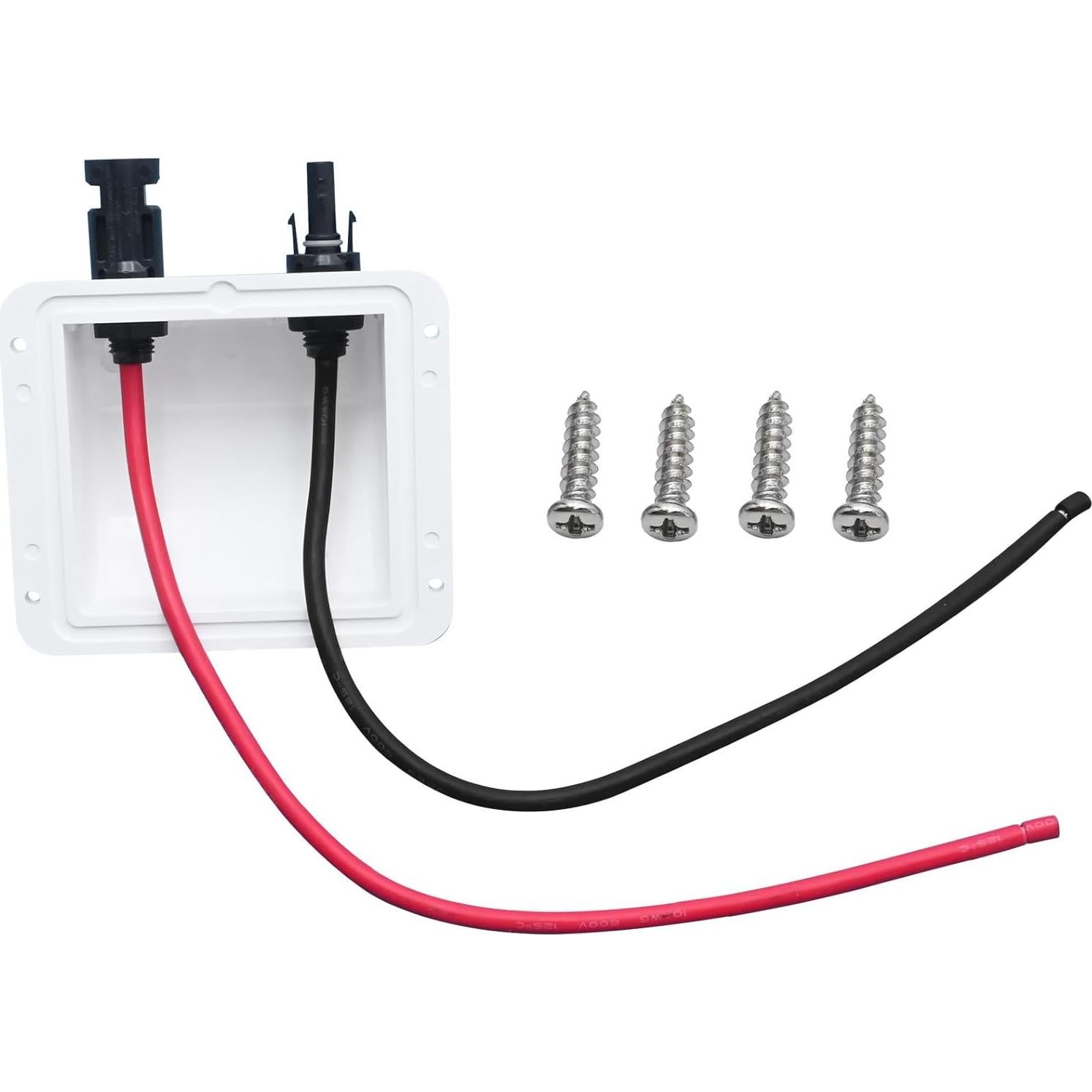 Caja de entrada de cable solar VIKKSAER 10AWG 30.48 cm blanca