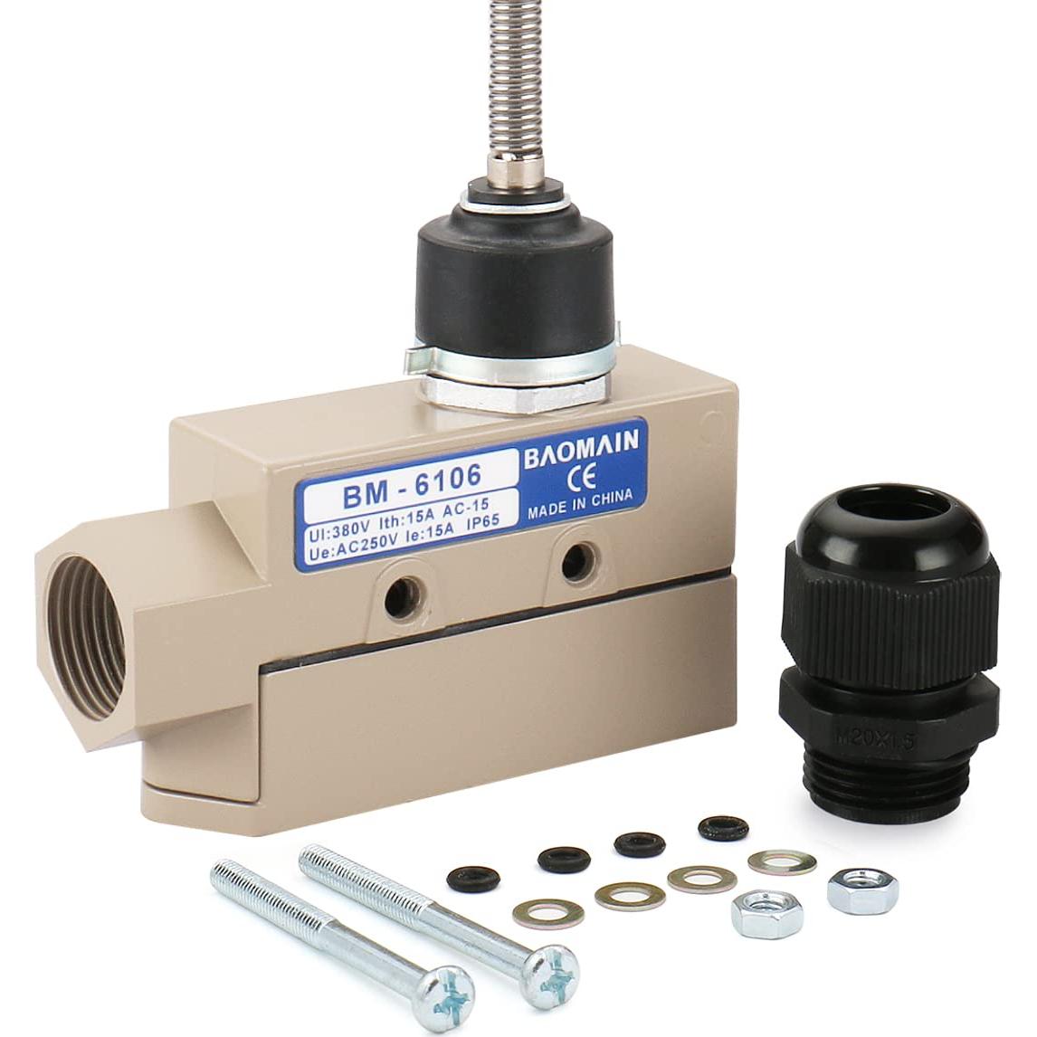 Interruptor de Límite Baomain BM-6106 IP65 Flexible 230V