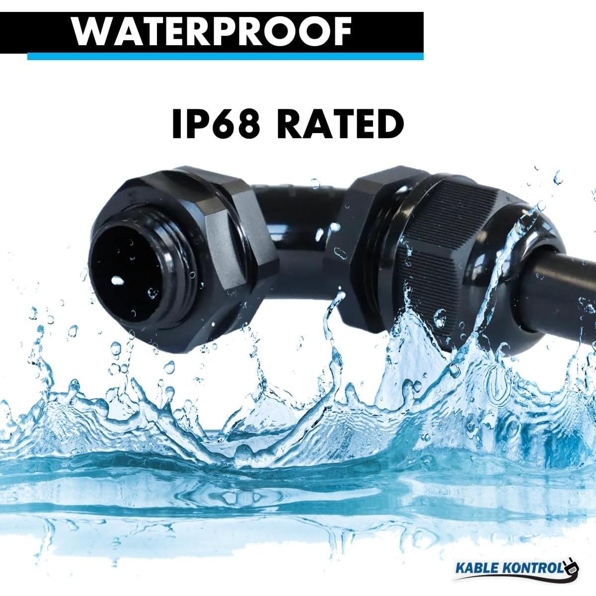 Conectores de Cable en Codo Nylon Kable Kontrol 1/2" 20 Pcs