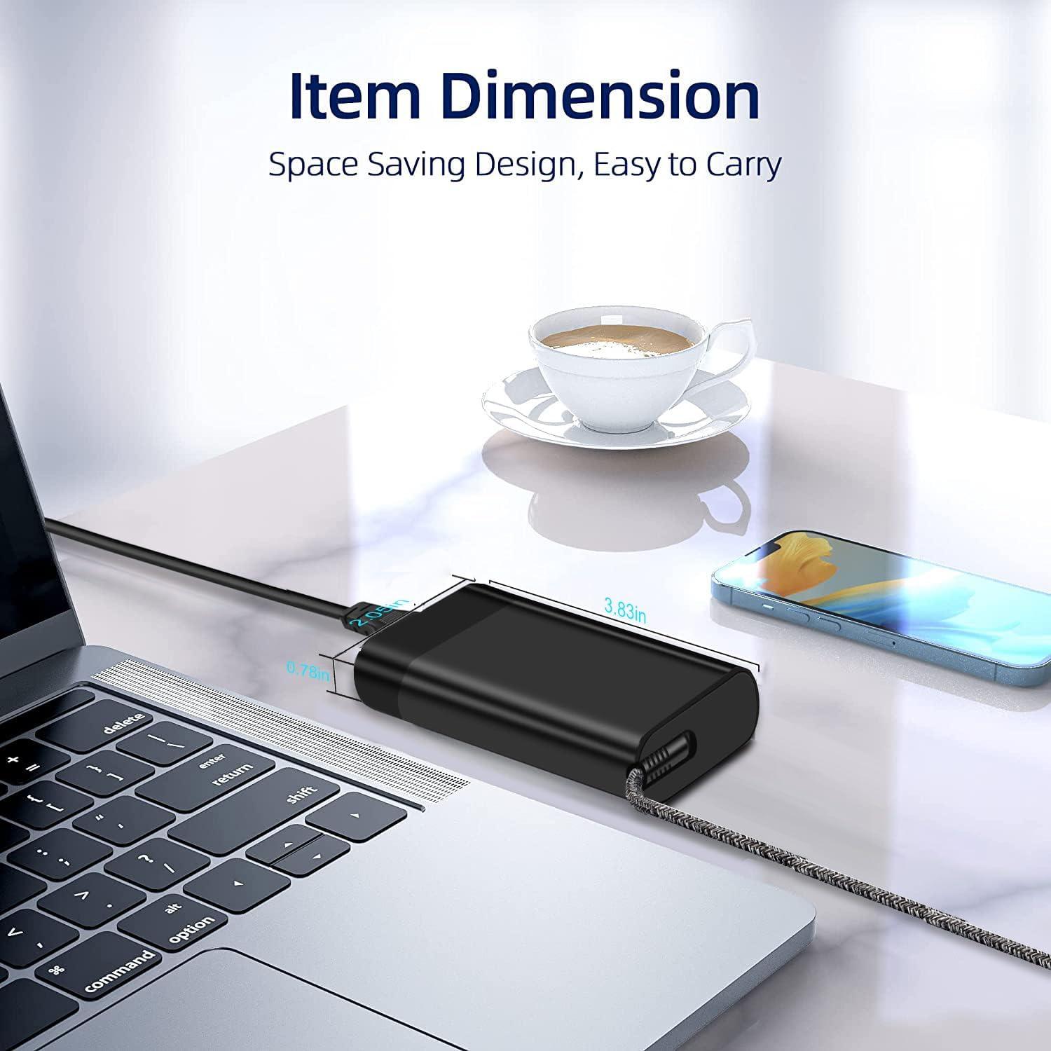 Cargador HP Slim 65W USB C para Envy, Spectre, Chromebook