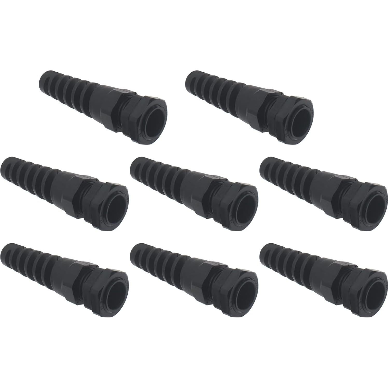 Conector de Cable Impermeable HAJXZH PG11 Negro 8 Piezas