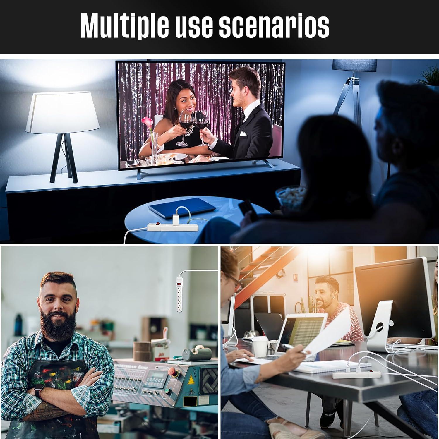 Regleta de Protección contra Sobretensiones Kanayu 12 Pcs 1.8m