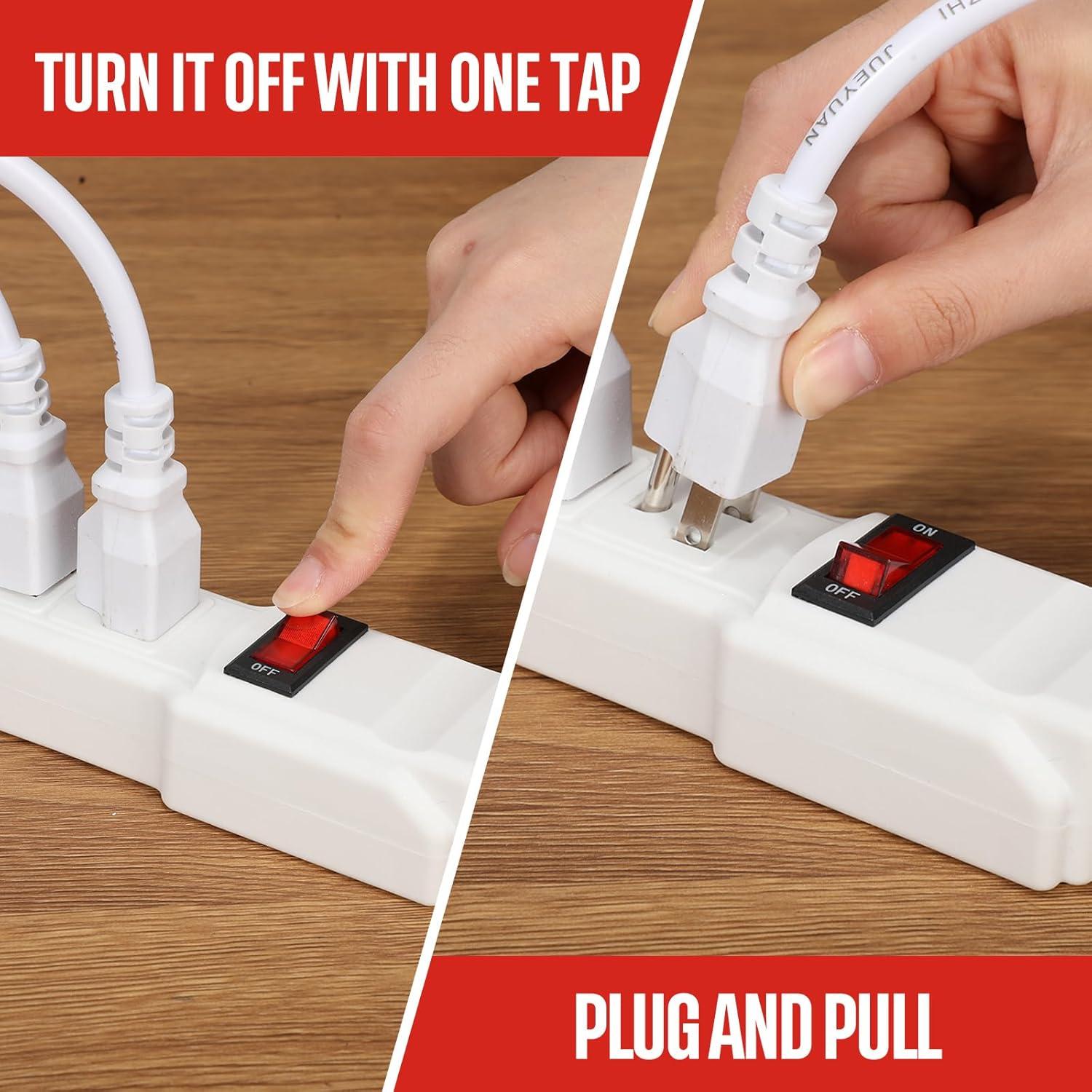 Regleta de Protección contra Sobretensiones Kanayu 12 Pcs 1.8m