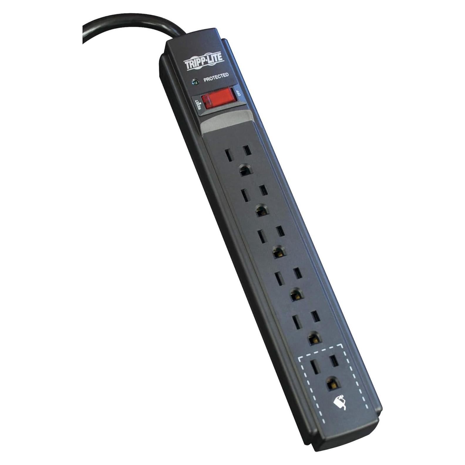 Protector de Sobretensión Tripp Lite TLP606B 6 Salidas 900 Julios