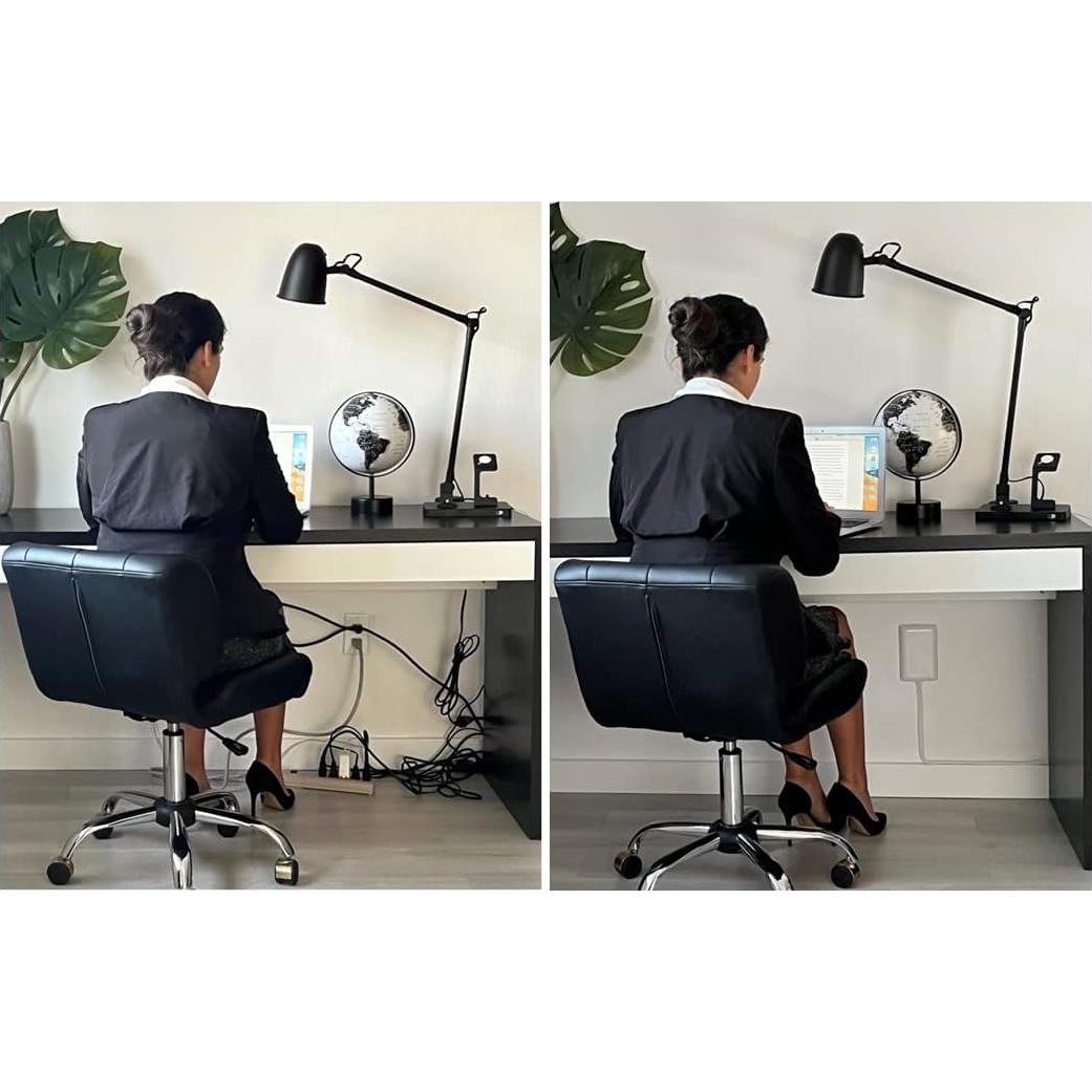 Sleek Socket Ocultador de Enchufes 6 Pies con Protección