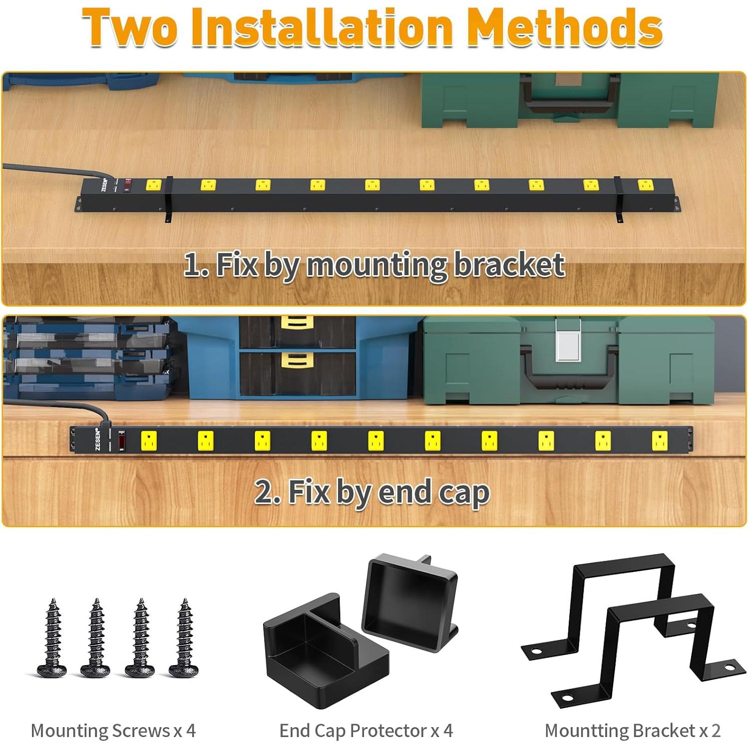 Regleta de Potencia ZESEN 10 Salidas 1200 Joules 1.2m