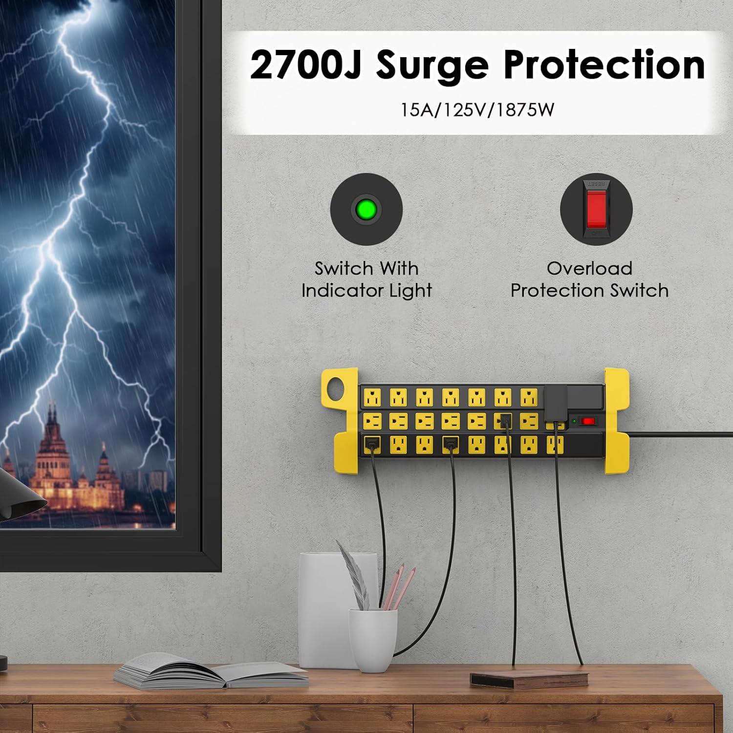 Regleta de Potencia HHSOET 24 Salidas 15A Metal Montable