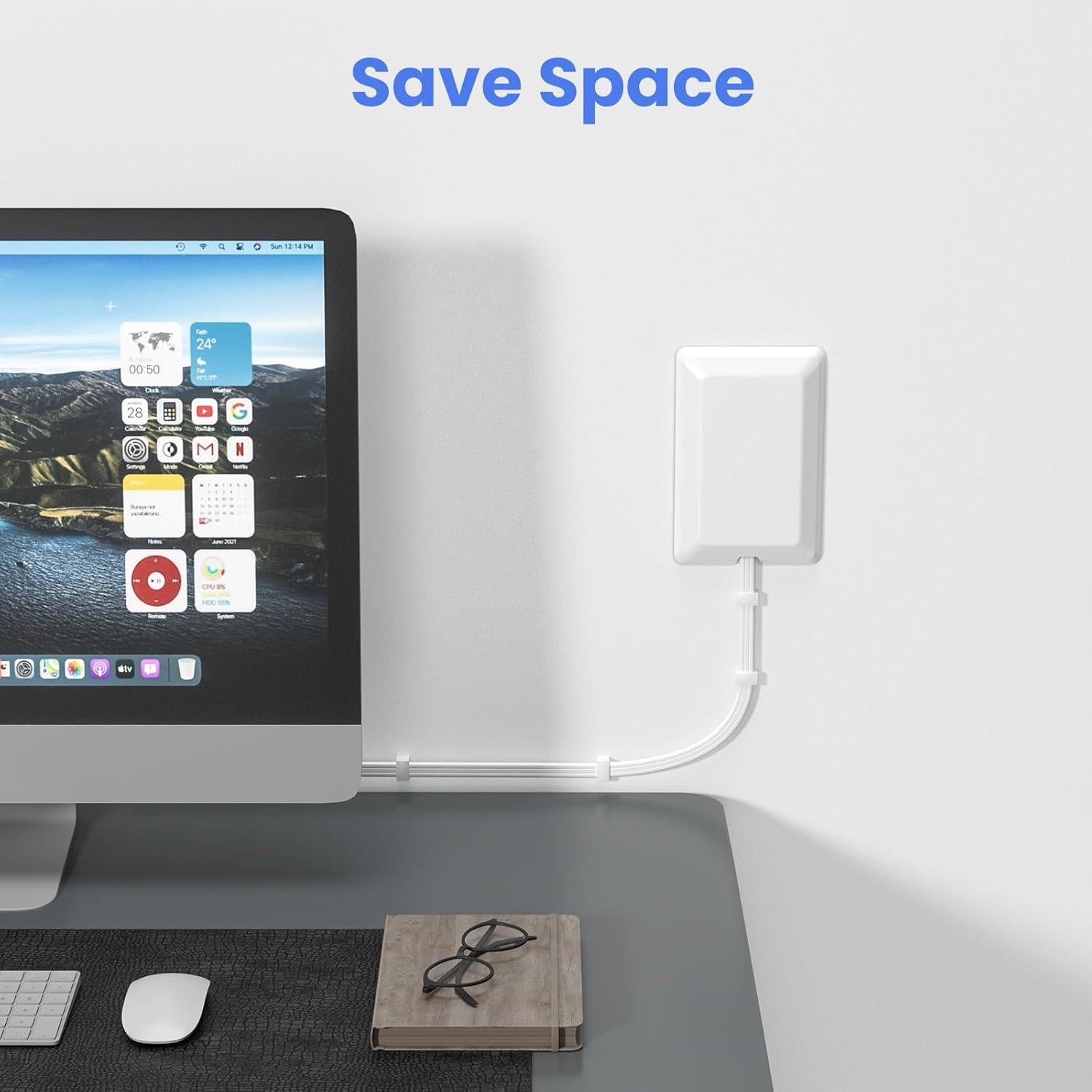 Regleta de Extensión OKCHILD 1 USB C 2 USB A 5 Pies