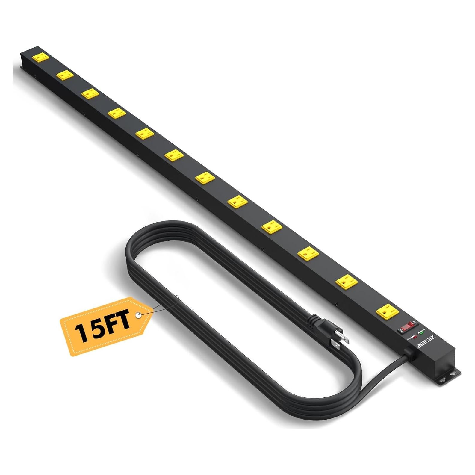 Regleta de Energía YLPT 12 Salidas 4.57m Protección Sobretensiones