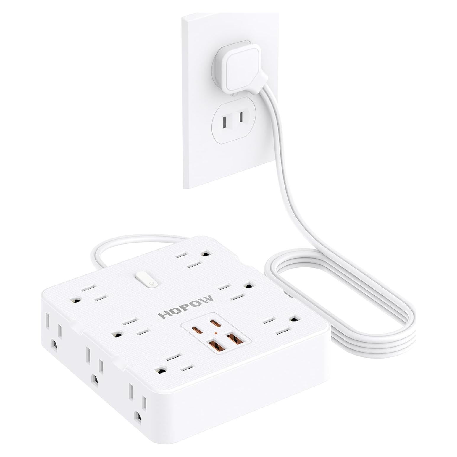 Adaptador de Enchufe 2 a 3 Clavijas ZHONGSHAN 12 AC 4 USB