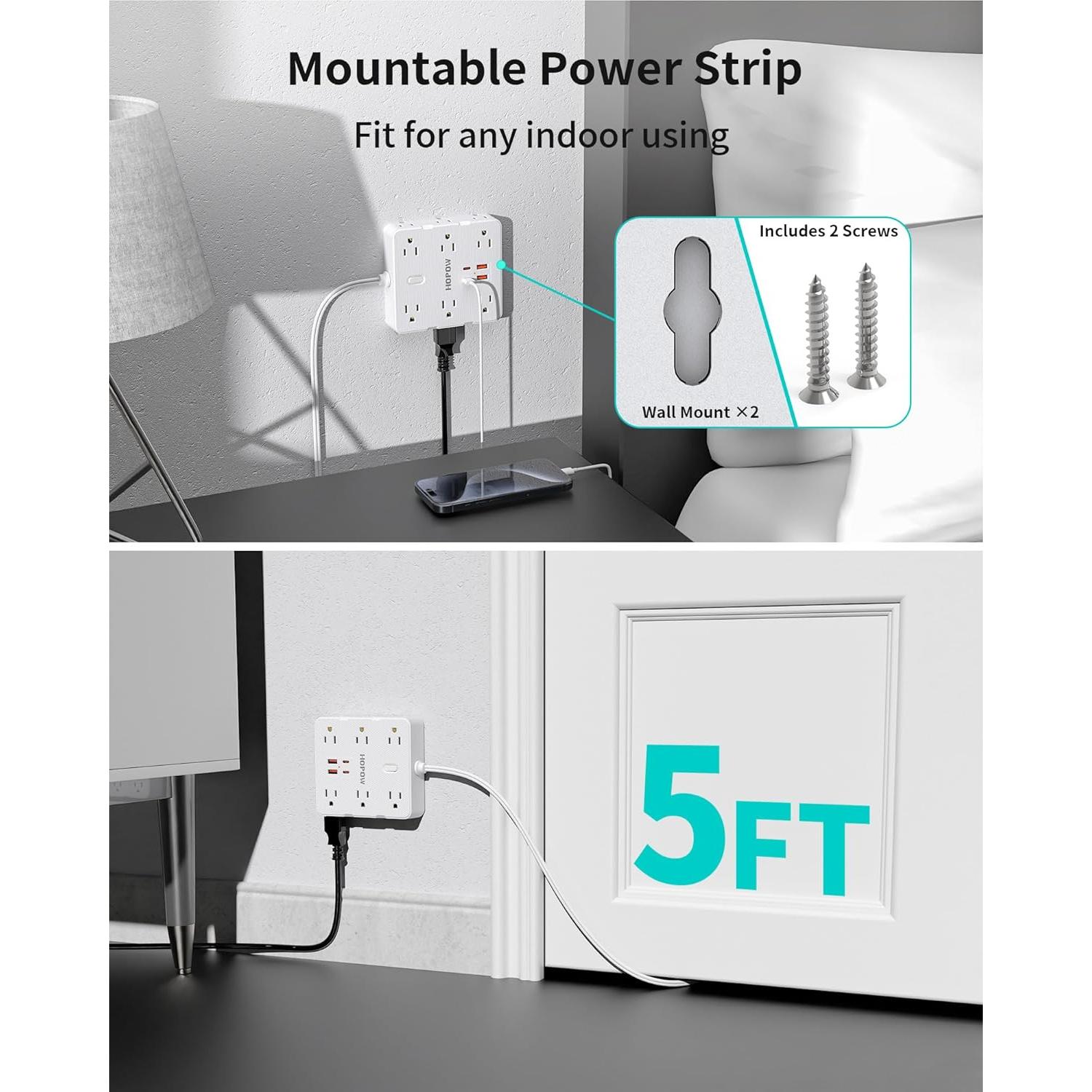 Adaptador de Enchufe 2 a 3 Clavijas ZHONGSHAN 12 AC 4 USB