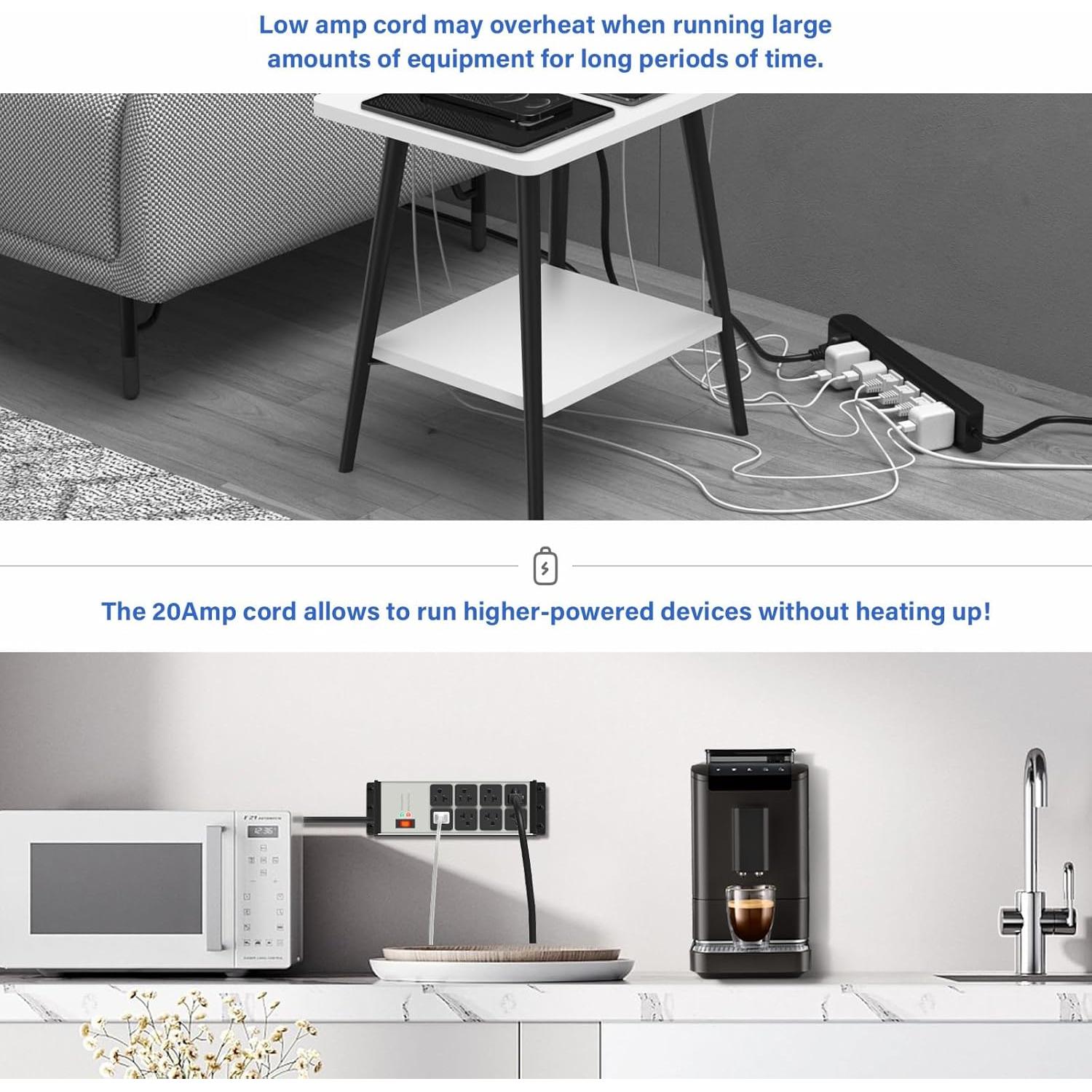 Regleta de Potencia Industrial CCCEI 20A 8 Salidas 6FT