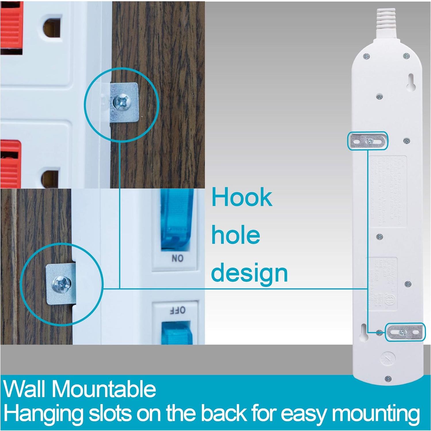 Regleta KMC 6 Salidas con Interruptores Independientes 1.22m