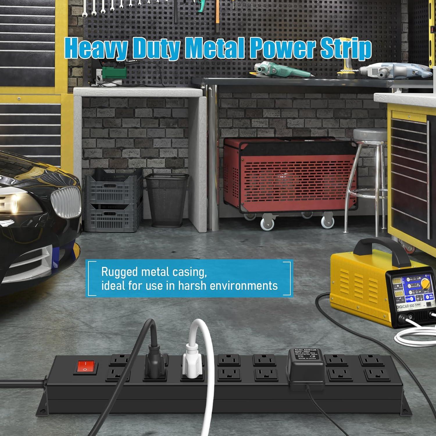 Regleta de Metal HHSOET 16 Salidas con Protección 1200J