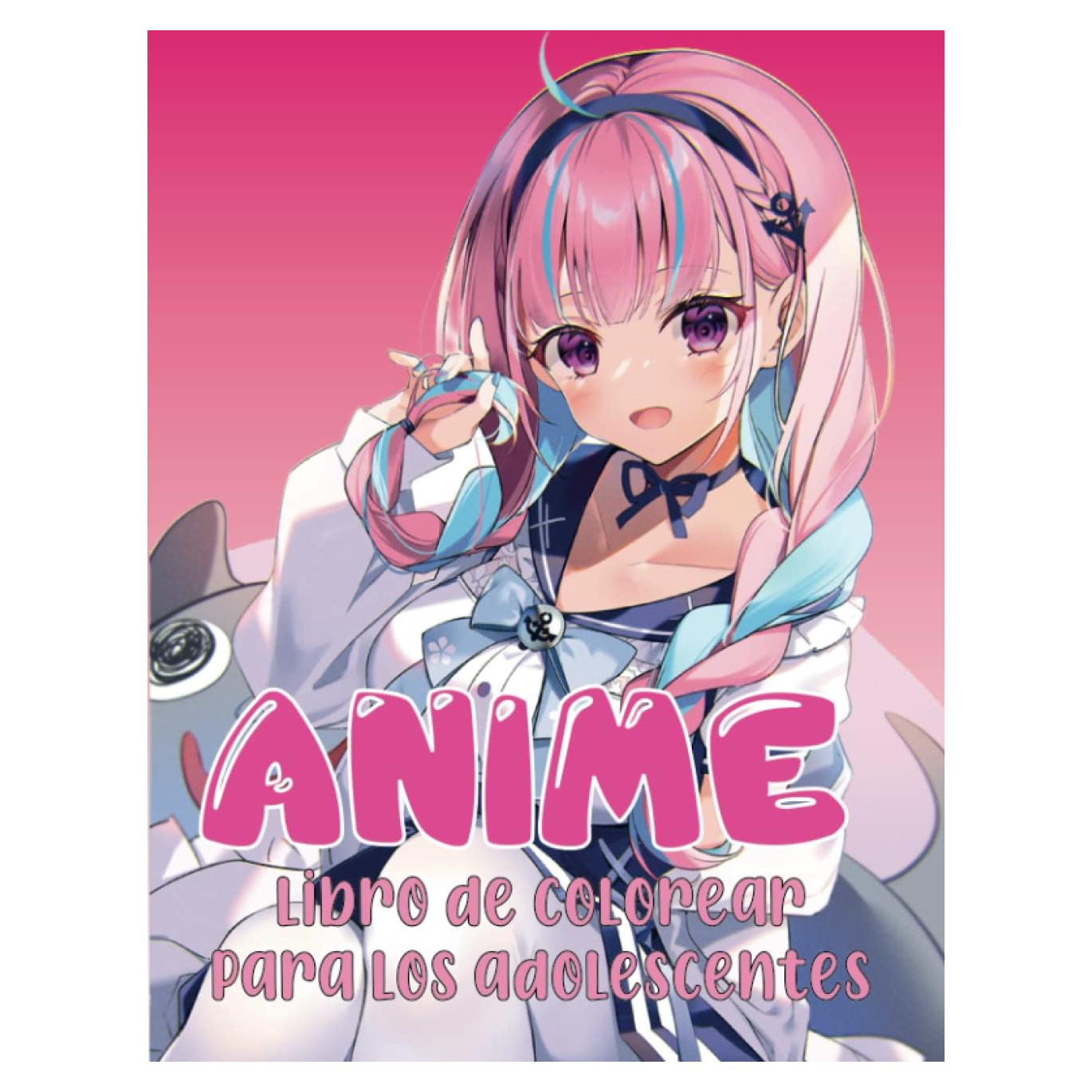 Anime Libro de colorear para adolescentes: ¡Un hermoso anime japonés para colorear con dibujos y diseños maravillosos, también para adultos! (Spanish Edition)