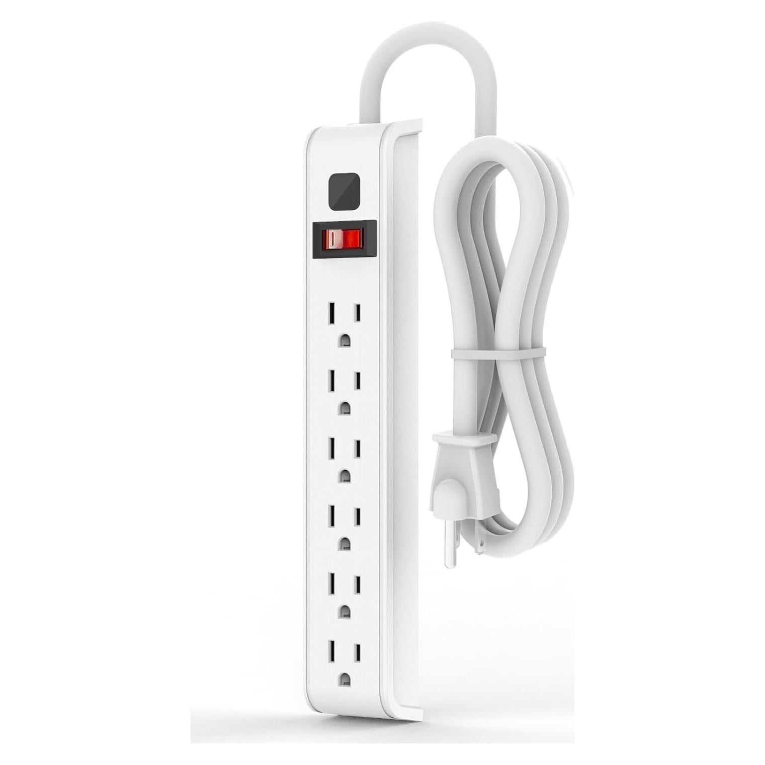 Regleta de Protección Tiffcofio 6 Salidas 600 Julios Blanca