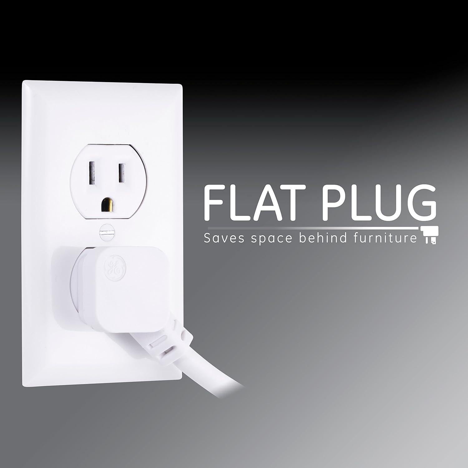 Regleta Protectora GE 6 Salidas 0.61 m 620 Julios 2 Paquete