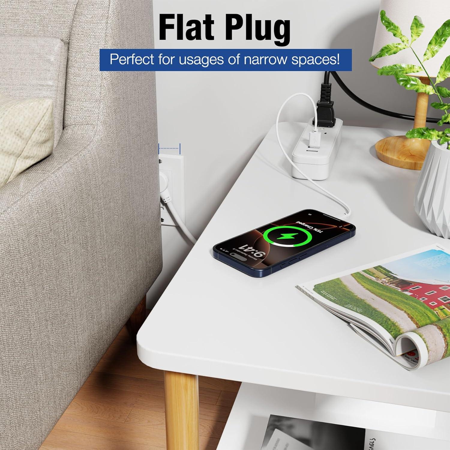 Protector de Sobretensión Maxwel MPS-W002 con 3 USB y 2 AC