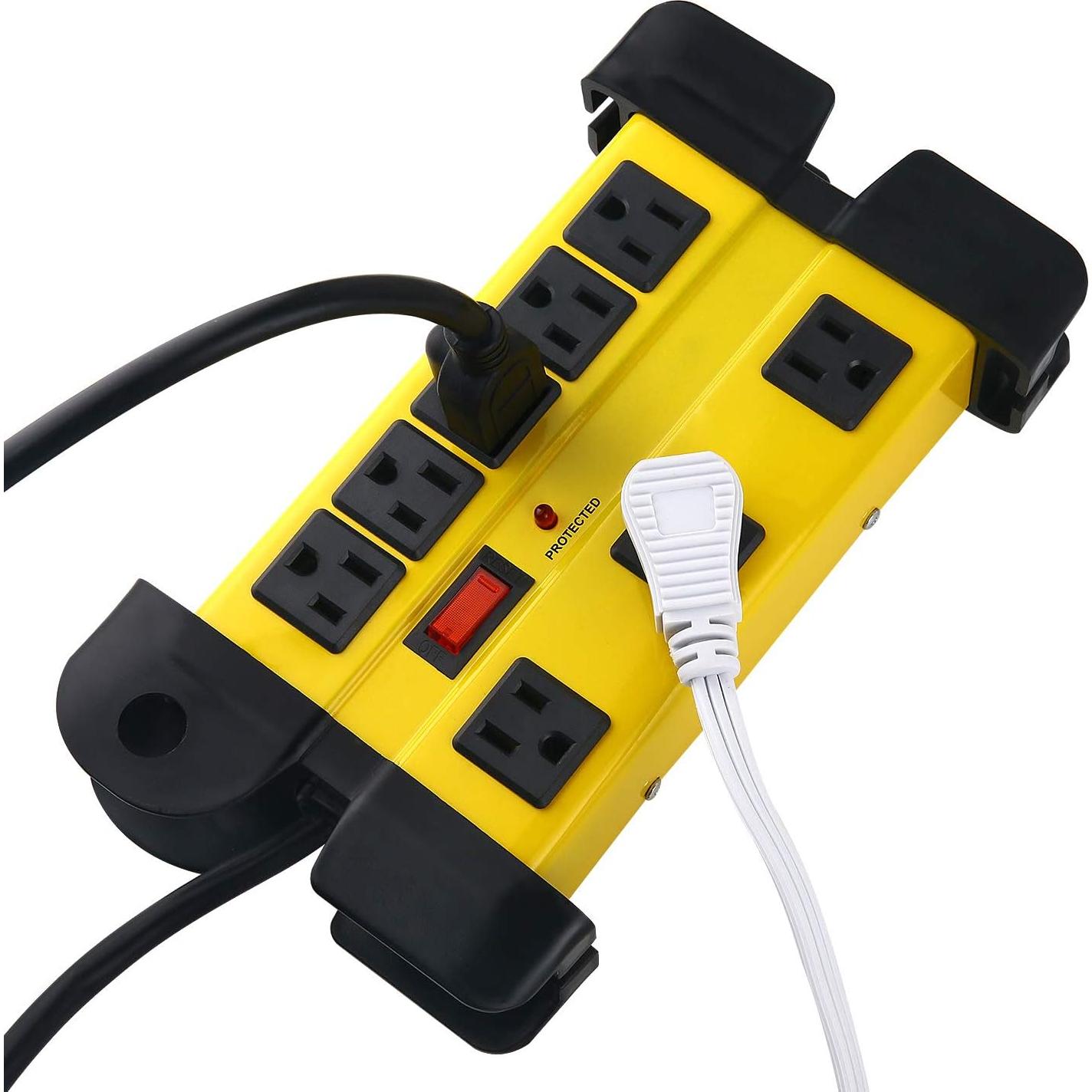 Regleta de Sobretensión CCCEI 8 Salidas 1200J Amarilla 1.83m